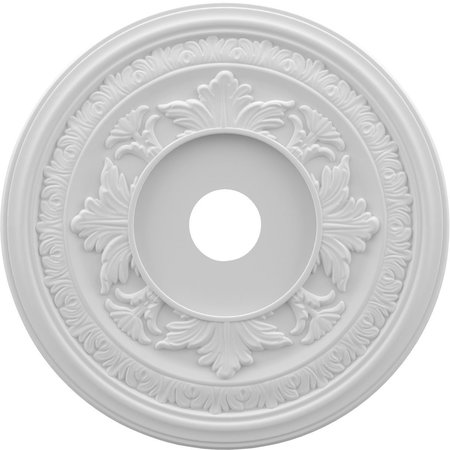 EKENA MILLWORK Baltimore Thermoformed PVC Ceiling Medallion (Fits Canopies up to 7 3/4"), 22"OD x 3 1/2"ID x 1"P CMP22BA